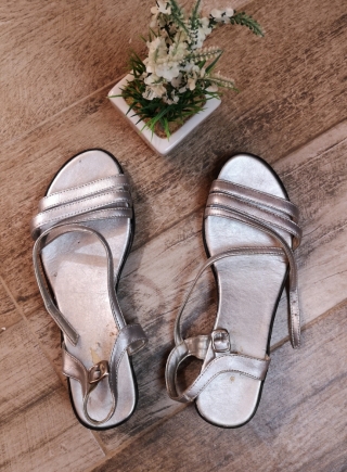 Sandalias plateadas